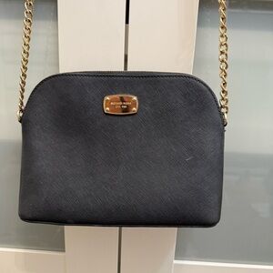 Michael Kors Charcoal Crossbody Bag with Gold Chain
